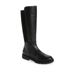 $695 AQUATALIA MATTIE TALL WATER RESISTANT BOOT LEATHER BLACK 9.5